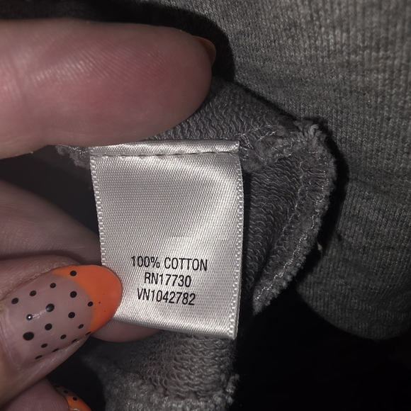 Converse Women's Heather Gray Blazer Front Zipper Faux pockets 100% Cotton Large - Picture 6 of 7